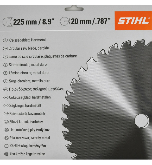Stihl Messer  40007134211 Kreissägeblatt Hartmetall 225 - 36Z 20mm Bohrung
